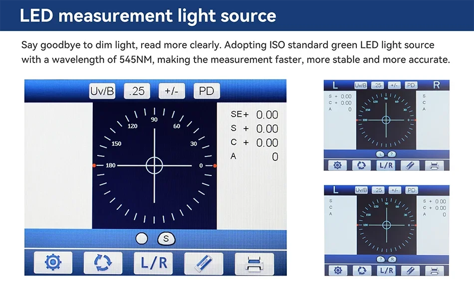 Digital Auto Lens Meter UV PD Printing Focimeter Lensometer Optical Equipments Instruments Lensmeter